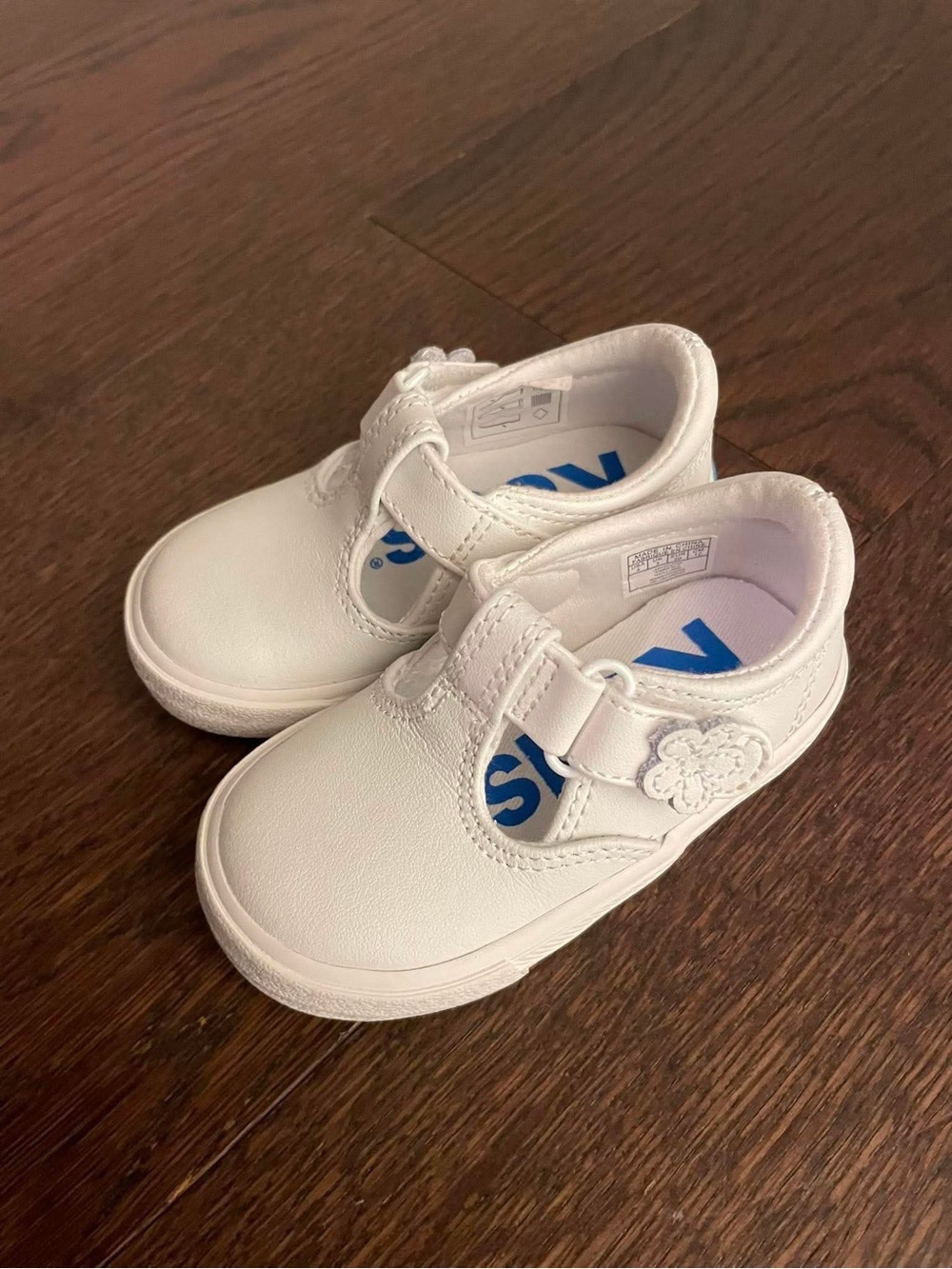 Keds White Toddler Mary Jane Shoes with Flower Strap